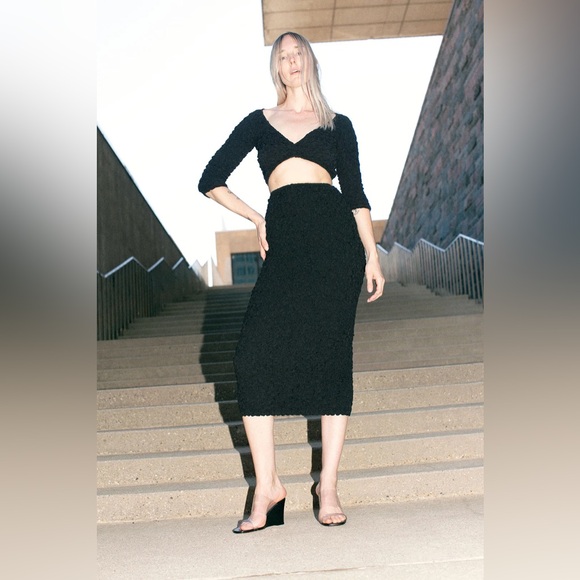 🏷️🔖 NWT Mara Hoffman Tavi Skirt + Aja Top Set in Green - Picture 13 of 15